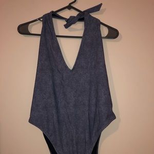 Aerie one-piece high leg bathing suit